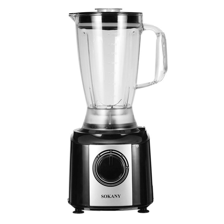 SOKANY FP-201 2L 800W Food Processor Blender Chopper Juicer Dough Mixer 2 Speed Pulse Blender for Home Meat Fruit Chopper - MRSLM