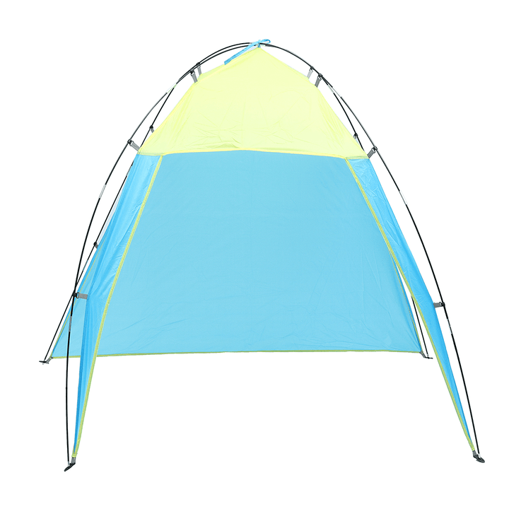 Outdoor 5-8 People Triangle Beach Tent Pop up Camping Anti-Uv Sun Shade Shelter Canopy - MRSLM