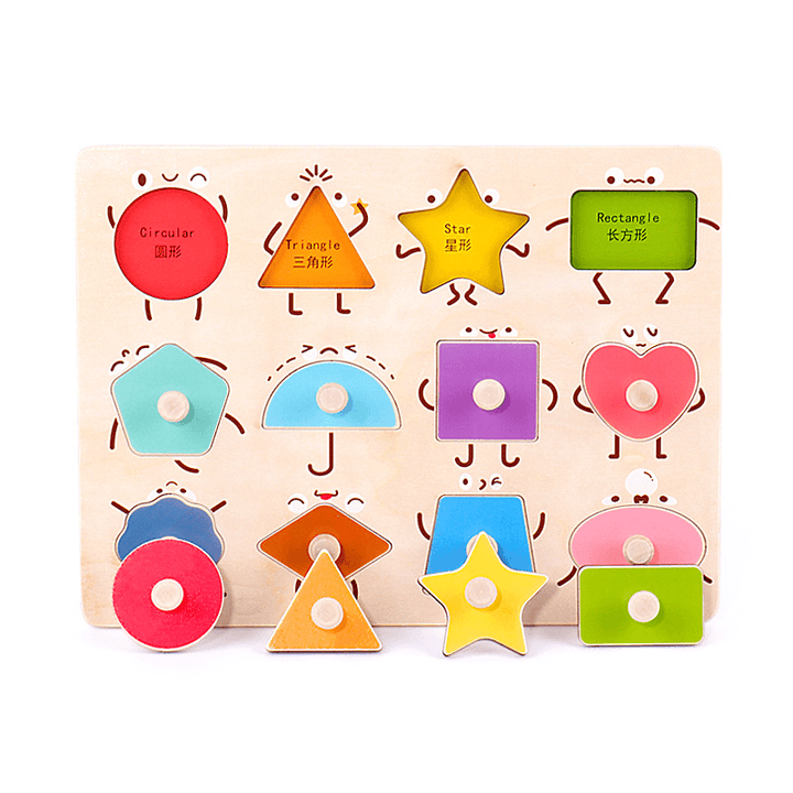 Wooden Three-Dimensional Puzzle Children'S Educational Toys - MRSLM