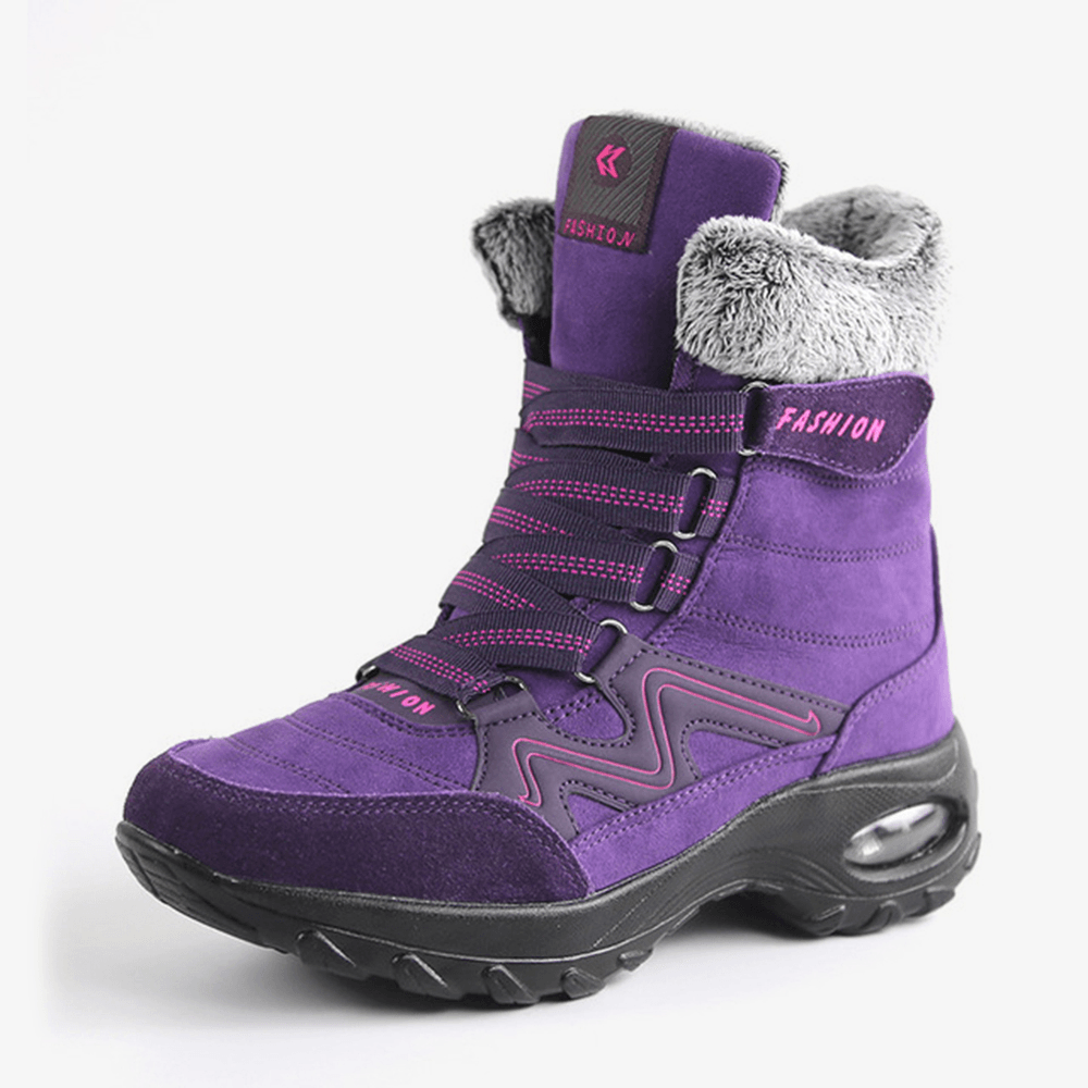 Women Air Cushion Soft Sole Warm Outdoor Snow Boots - MRSLM