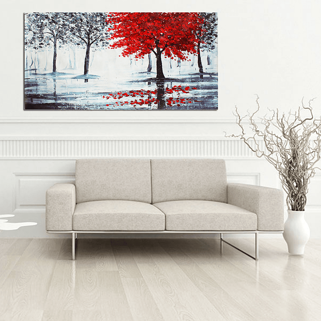 Red Forest Canvas Modern Home Wall Decor Art Paintings Picture Print Unframed - MRSLM