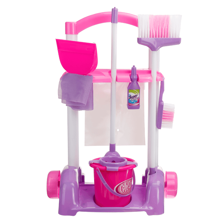 Children Toys Home Cleaning Cart Set Housekeeping Toys Kids Educational Development Play - MRSLM