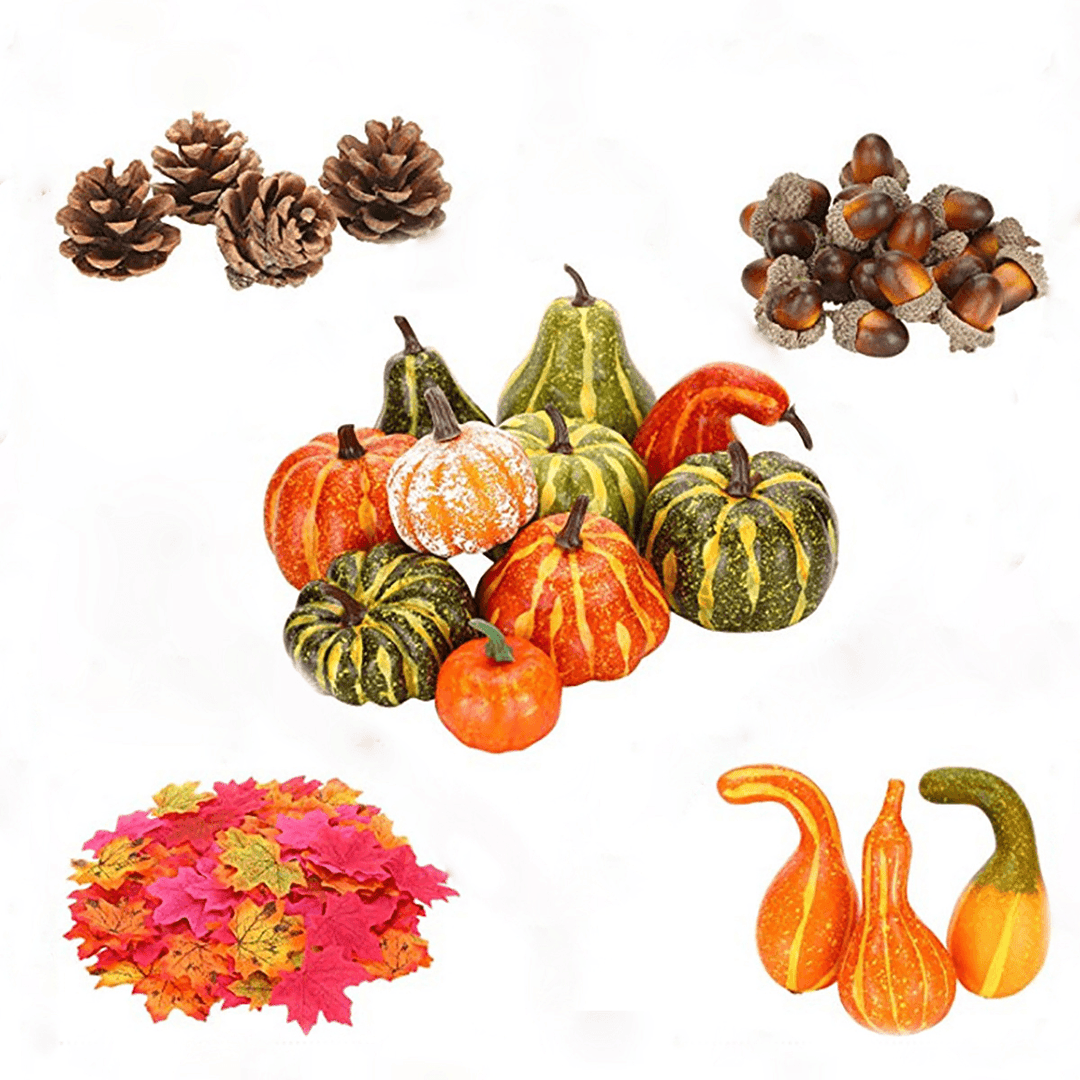 Simulation Pumpkin Acorn Harvest Festival Photography Props Foam Decor - MRSLM