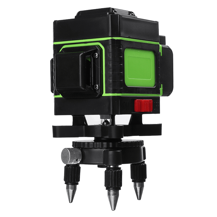 3D Laser Level 12 Lines Green Light 360° Self-Levelling Rotary Cross-Line Laser EU Plug - MRSLM