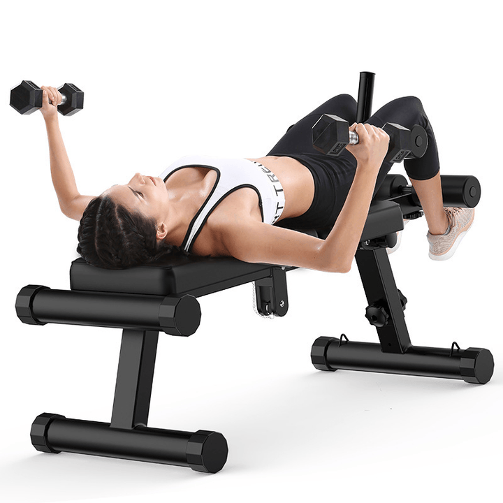 Miking Folding Sit up Bench Abdominal Muscle Board Multifunctional Dumbbell Bench 5 Height Adjustable Fitness Gym Home Exercise - MRSLM