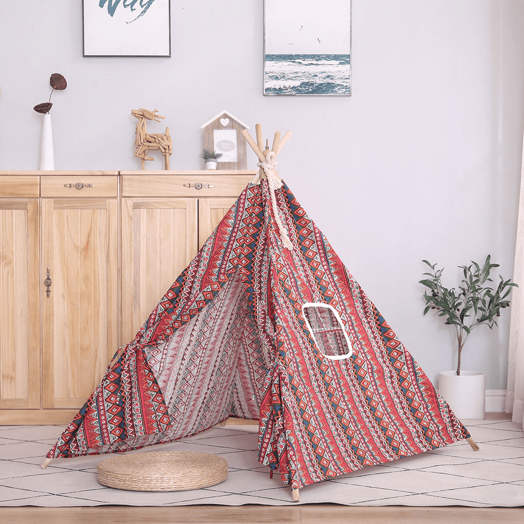 Indoor Foldable Teepee Kids Fun Portable Practice Trainer Tent Birthday Toys - MRSLM