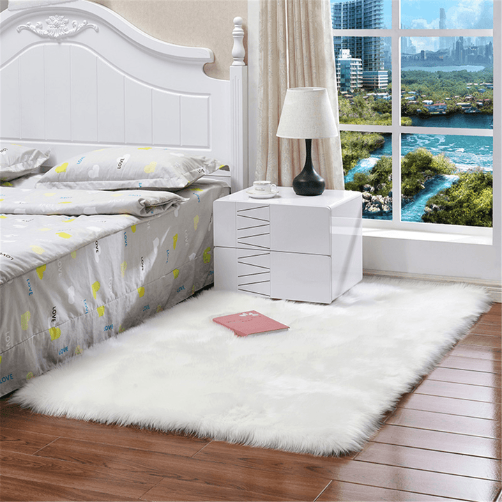 180 X 100 Cm Floor Rug Polyester Acrylic Plush Mat for Living Room Plush Rug Children Bed Room Fluffy Floor Carpets - MRSLM