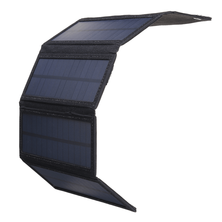 Waterproof 30W 6V Solar Panel Bank Folding Solar Power Bank Charger Power USB Port W/ 10In1 USB Cable - MRSLM