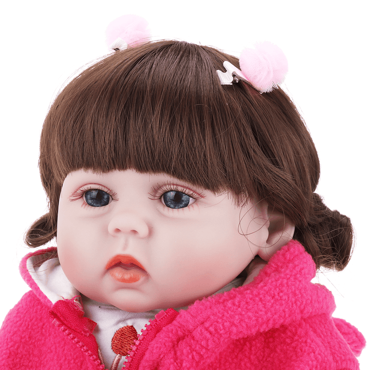 Lifelike Newborn Dolls Curly Hair Doll Handmade Silicone Dolls Sleeping Doll Children'S Toys Gifts - MRSLM