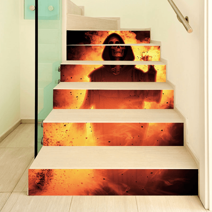 Miico LT013 Halloween Sticker Stair Sticker Novetly Wall Sticker Removable Stickers - MRSLM