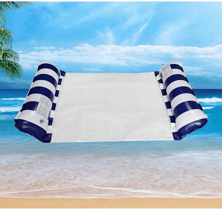 PVC Water Hammock Recliner Inflatable Floating Swimming Mattress Sea Swimming Ring Pool Party Toy Lounge Bed for Swimming Max Load 100KG - MRSLM