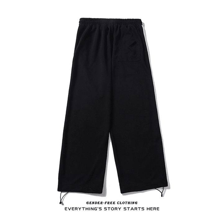 Printed Trousers with Drawstring Trousers for Men and Women Loose Straight-Waist Trousers - MRSLM