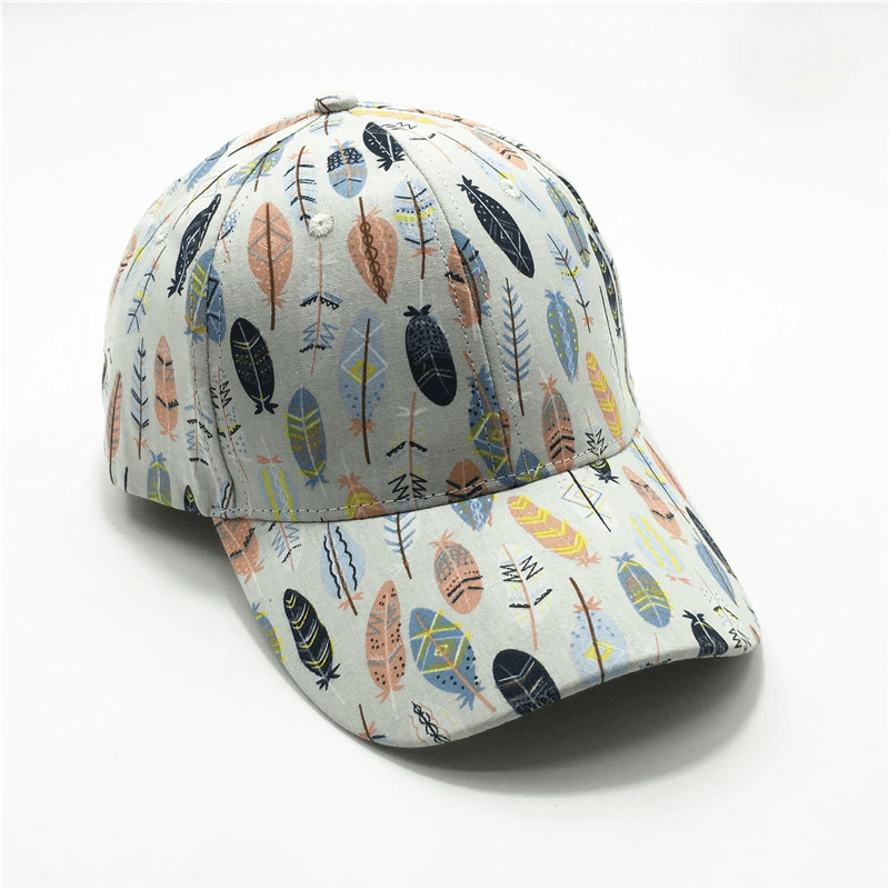 Women'S Fashion Leaf Print Baseball Cap - MRSLM