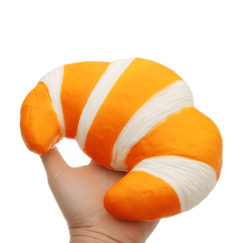 Squishyfun Jumbo Croissant Squishy Bread Super Slow Rising 18X12Cm Squeeze Collection Toy Fun Gift - MRSLM