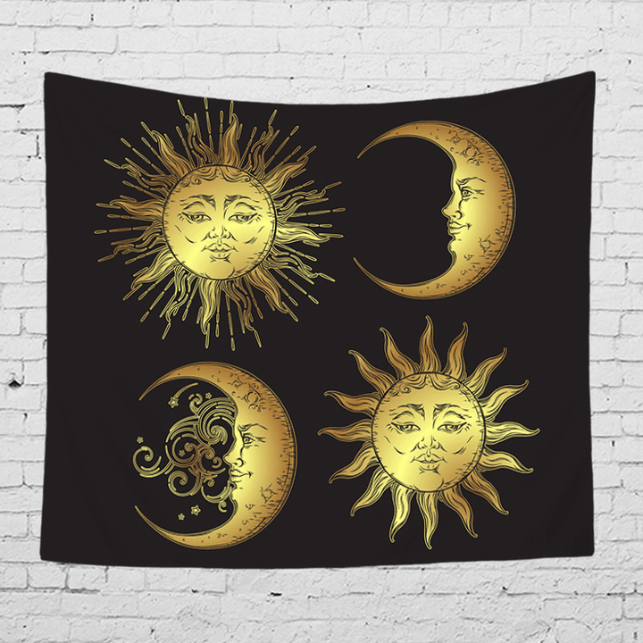 Vintage Bohemian Tarot Sun Pattern Tapestry Living Room Bedroom Wall Hanging Tapestry Art Decorations - MRSLM