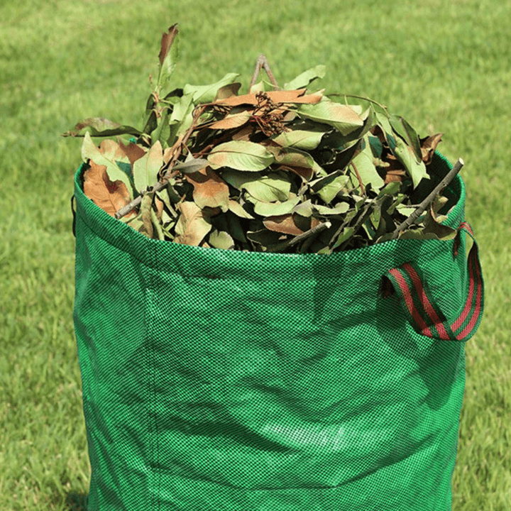 Portable Home Garden Canvas Yard Waste Bag Lawn Leaf Bags Storage Bag Garden Lawn Trash - MRSLM