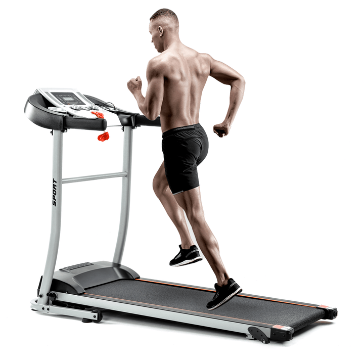 [USA Direct] Folding Treadmill 3 Modes 12 Automatic Programs 0.8-12Km/H Exercise Running Machines with Safety Lock LCD Monitor Home Gym - MRSLM