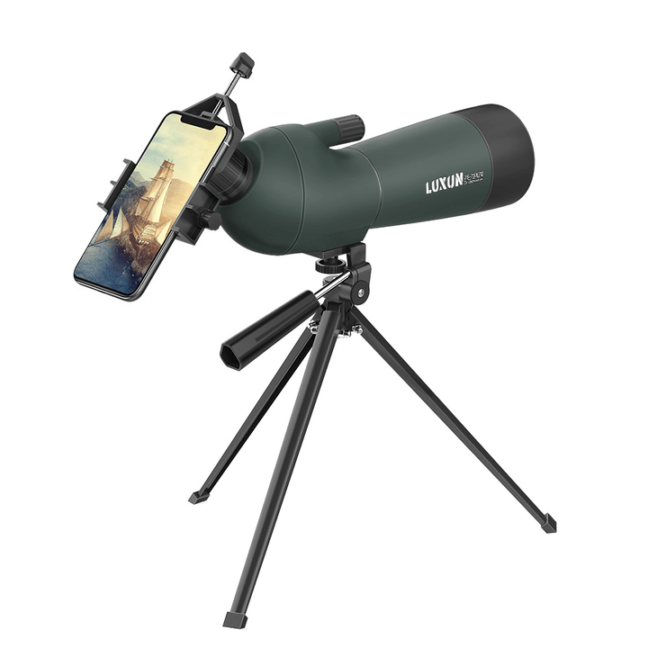 LUXUN 25-75X70 Zoom Monocular HD BAK4 Optic Bird Watching Spotting Telescope +Tripod+Phone Holder - MRSLM