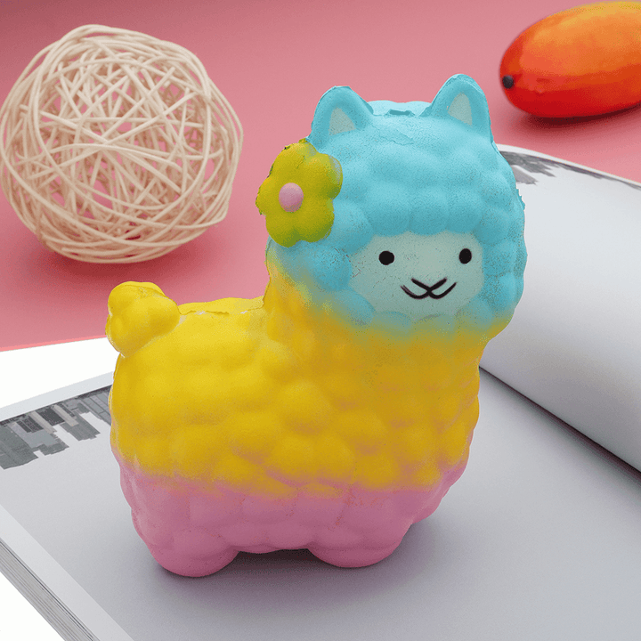 Colorful Alpacas Squishy 18*14CM Slow Rising Collection Gift Soft Toy - MRSLM