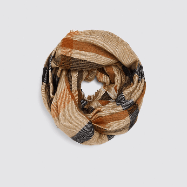 Striped Camel Simple Fashion Atmosphere Thickened Scarf Dual-Use - MRSLM