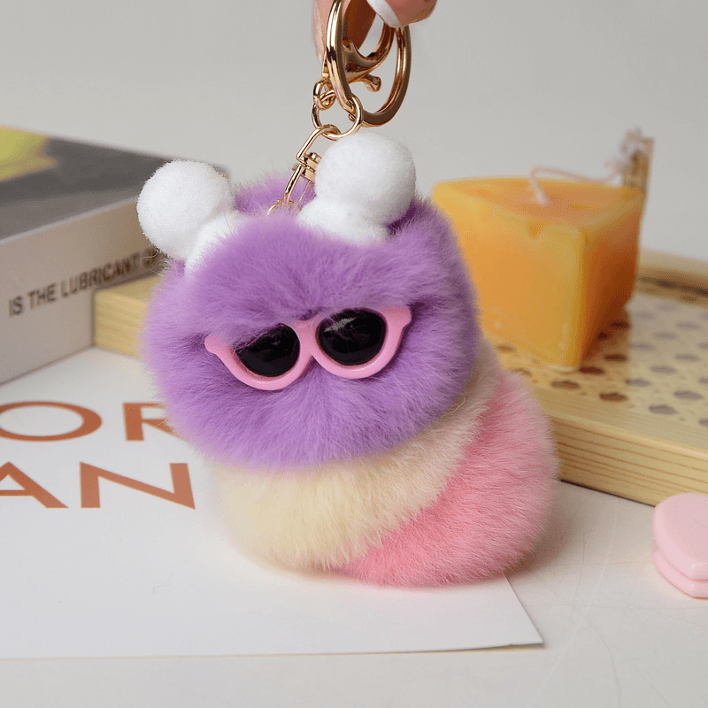 Rex Rabbit Caterpillar Fur Pendant Creative Gift - MRSLM