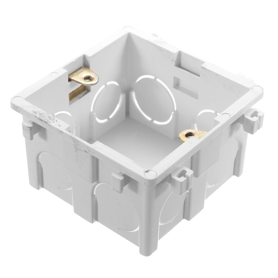 86X86Mm Wall Plate Box Universal White Socket Switch Back Cassette - MRSLM