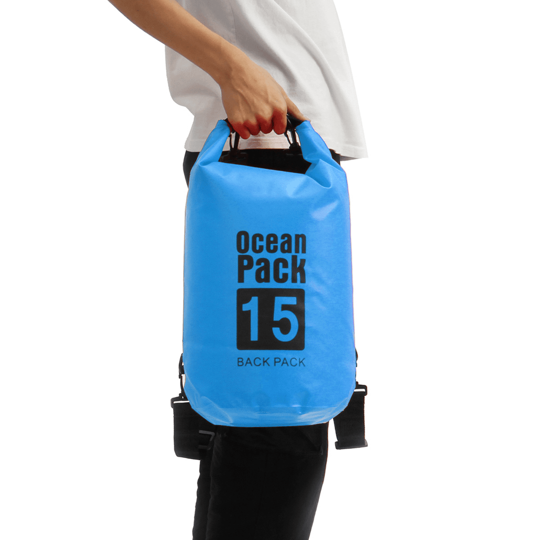 Ipree® 6 Sizes Dry Sack Bag 2/5/10/15/20/30L Waterproof Dry Bag Sack for Kayak Canoeing Outdoor Camping Pouch Pack Storage Bags Blue - MRSLM