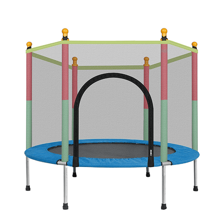 55'' Kid Jumping Trampoline Safety Net Enclosure Jump Sport Exercise Equipment Max Load 200Kg - MRSLM