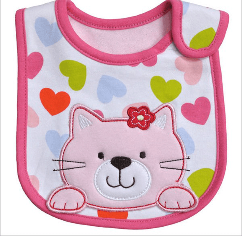 Baby Cartoon Bib Three-Layer Cotton Waterproof - MRSLM