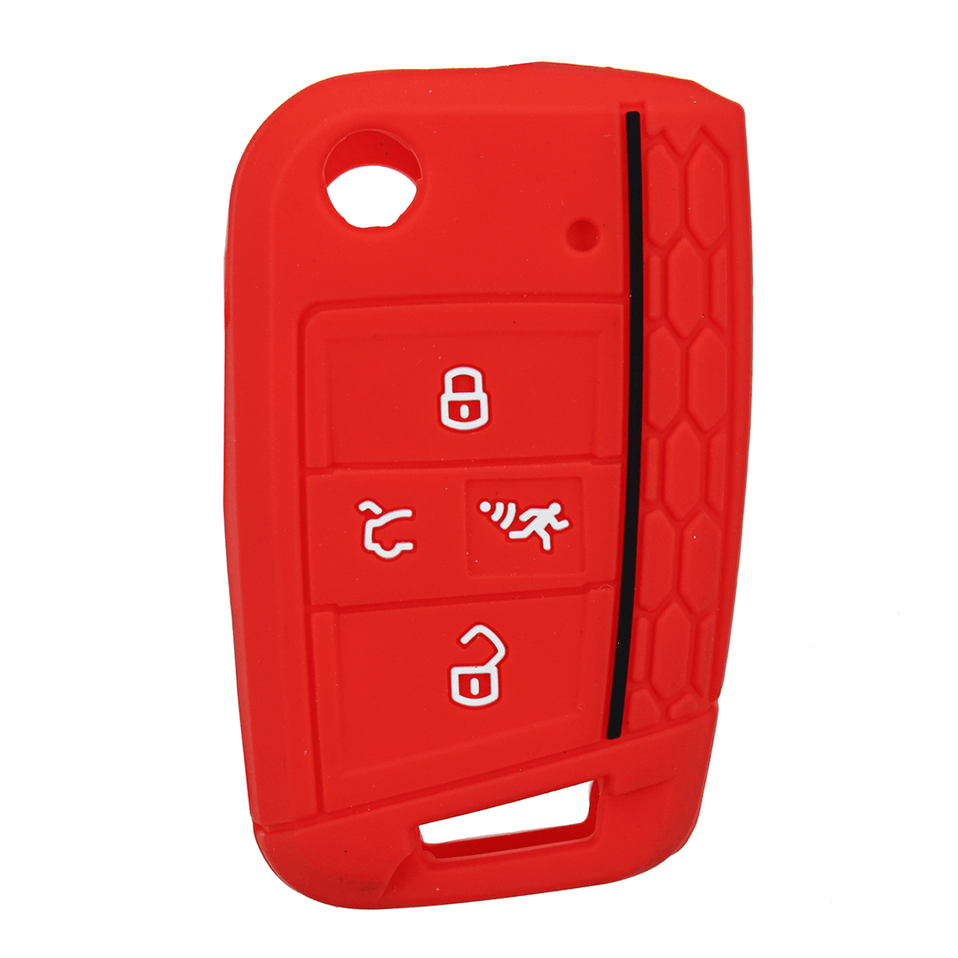 4 Buttons Silicone Car Key Case Three-Dimensional Texture - MRSLM