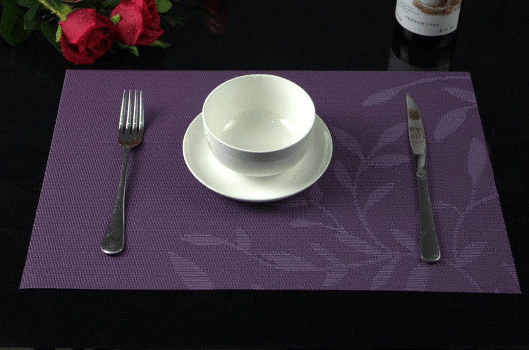 Washable Placemat for Dining Table Creative Heat Insulation Stain Resistant Anti-Skid Eat Mats - MRSLM