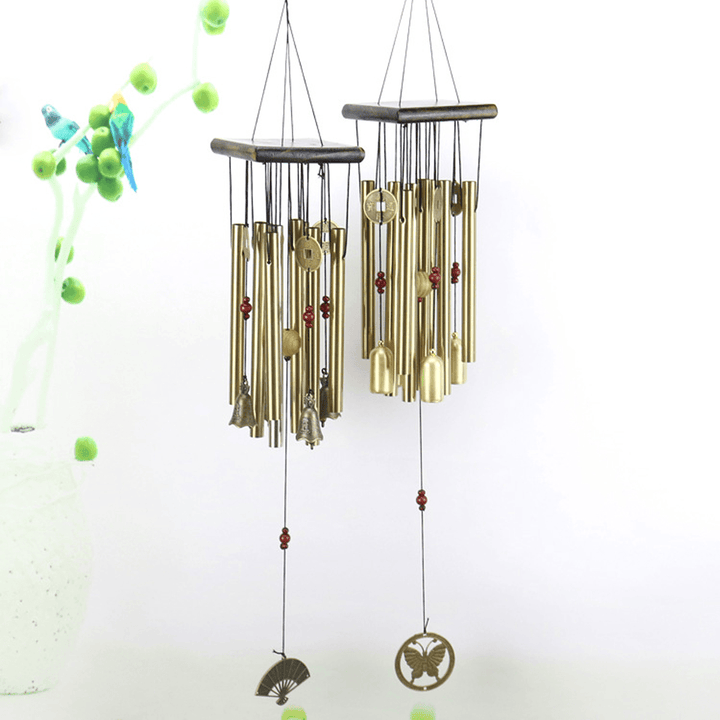 Solid Wood Hollow Tube Metal Tube Tubular Wind Chime anti Rust Gift - MRSLM