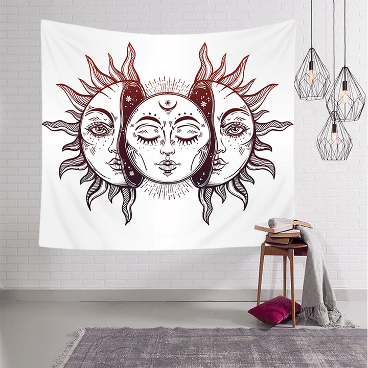 Vintage Bohemian Tarot Sun Pattern Tapestry Living Room Bedroom Wall Hanging Tapestry Art Decorations - MRSLM