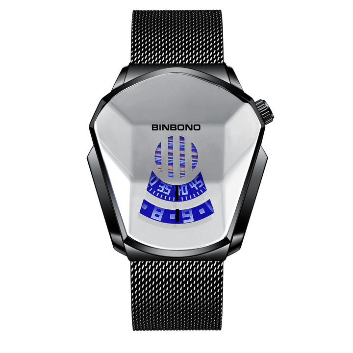 Business Rhombus Science Fiction Dial Waterproof Men Quartz Watch - MRSLM