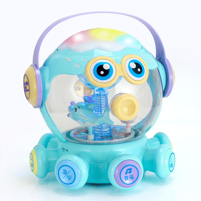 Children'S Educational Octopus Hand Drum Toy Light - MRSLM