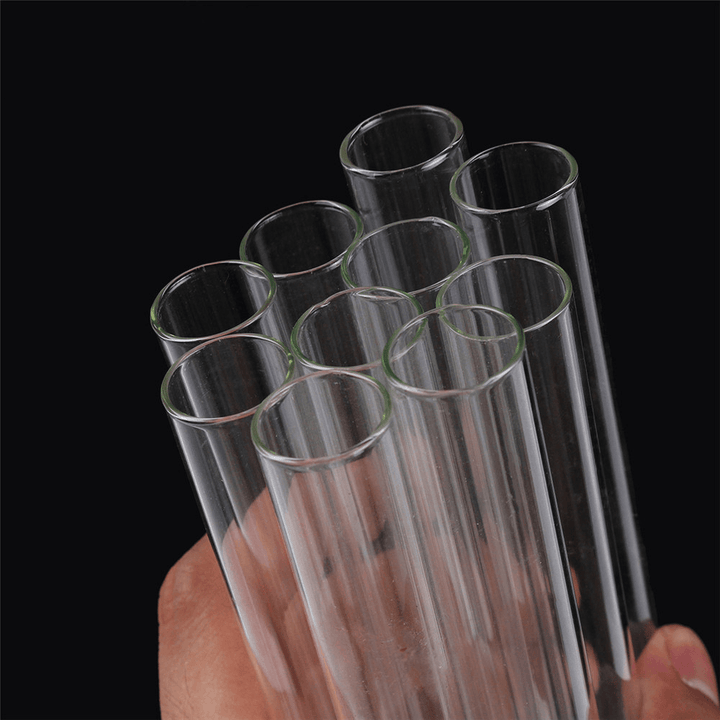 10Pcs 20X150Mm Borosilicate Glass Test Tube Tubing Blowing Pyrex Tubes 38Ml - MRSLM