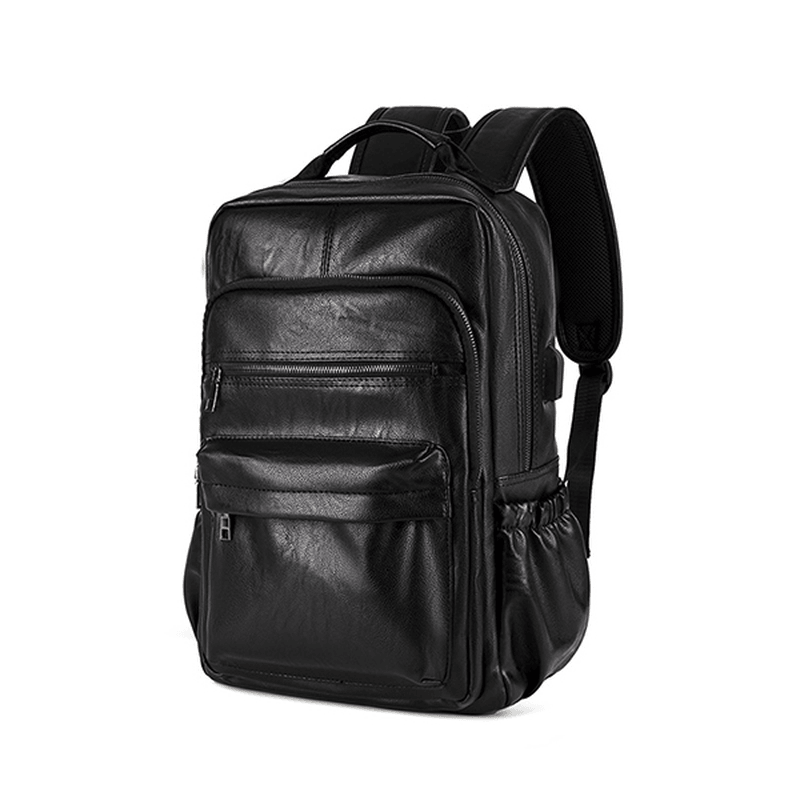 Faux Leather Laptop Bag Backpack Shoulder Bag for Men - MRSLM