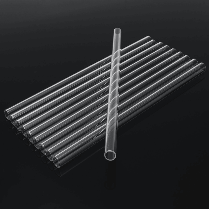 10Pcs 250Mm OD 10Mm 1.5Mm Thick Wall Borosilicate Glass Blowing Lab Tube - MRSLM