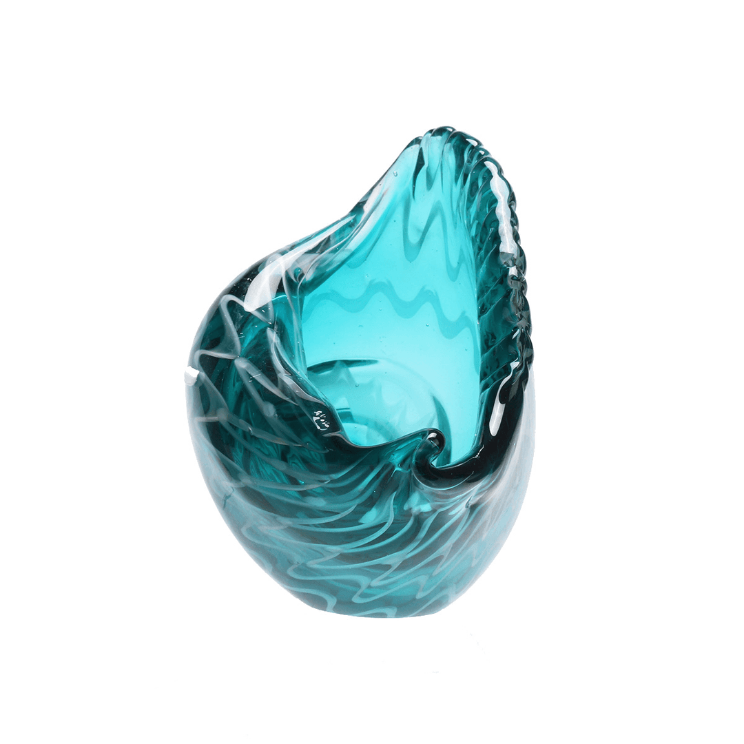 Hand Blown Glass Murano Art Seashell Conch Sculpture Ocean Figurines Home Room Decorations - MRSLM