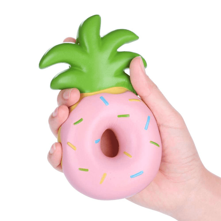 Vlampo Squishy Jumbo Pineapple Donut Licensed Slow Rising Original Packaging Fruit Collection Gift Decor Toy - MRSLM