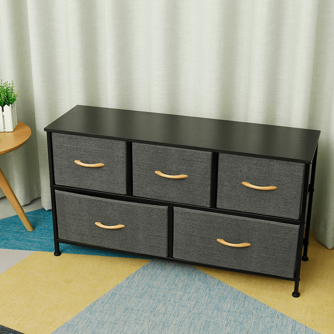 5 Drawers File Cabinets Furniture Storage Tower Unit Closet Dresser Bedside for Bedroom Office - MRSLM