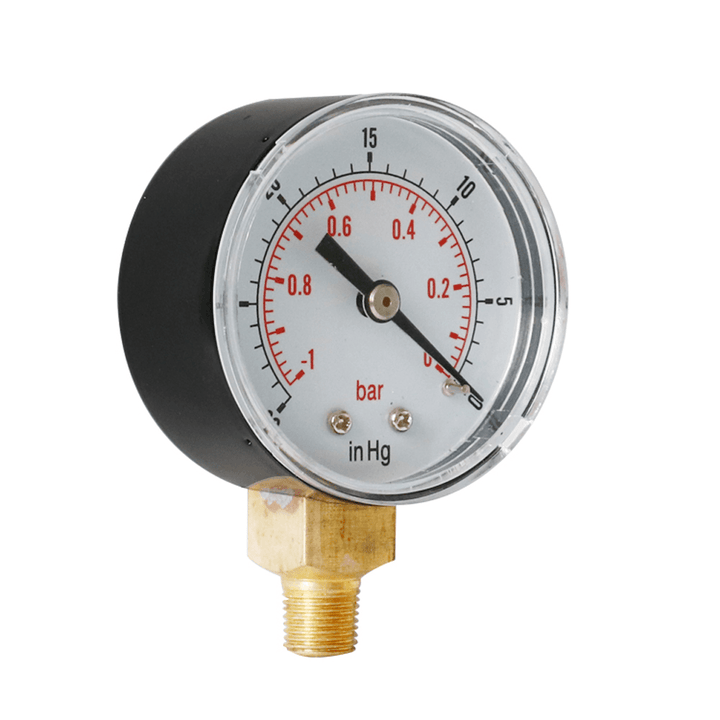 Ts-Y50Z-1-0Bar -30/0Psi 52Mm Dial 1/8 BSPT Pressure Gauge - MRSLM