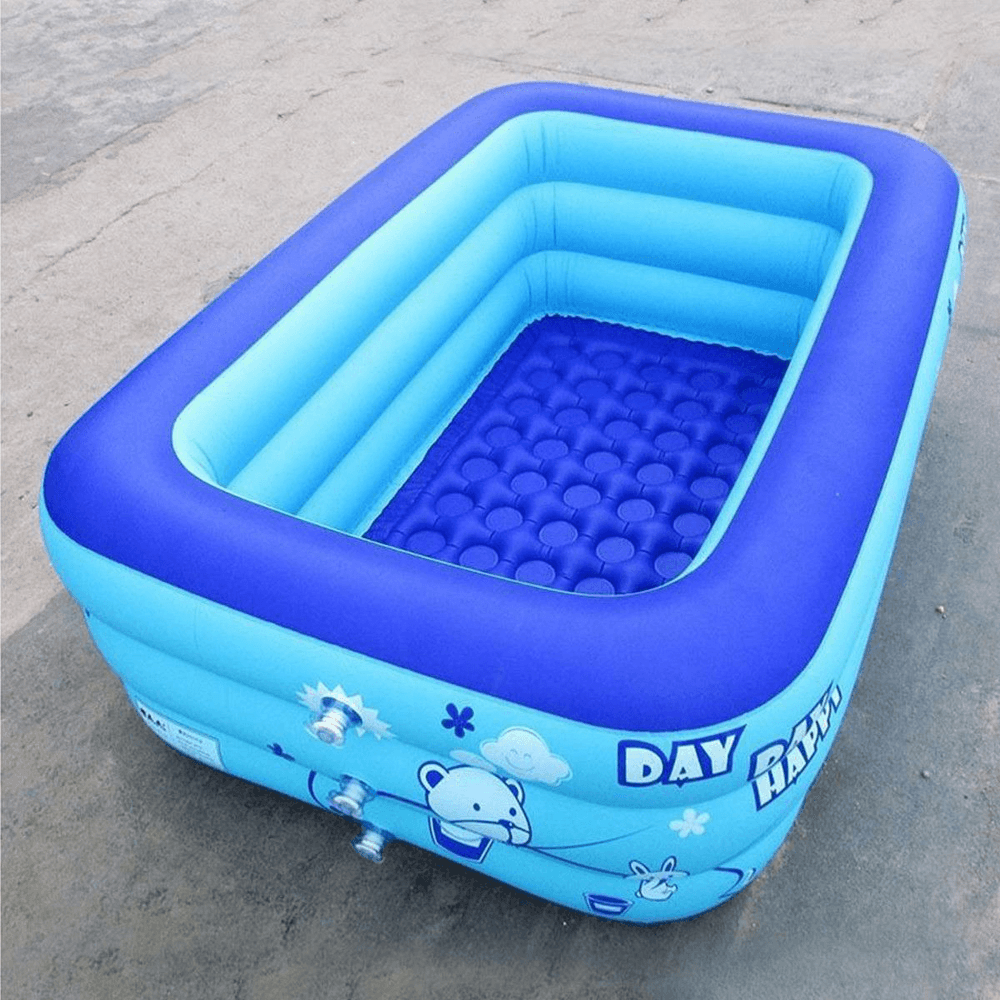 180Cm Thicken Inflatable Swimming Pool Rectangle Baby Children Square Bathing Tub 3 Layer Pool Summer Water Fun Play Toy - MRSLM