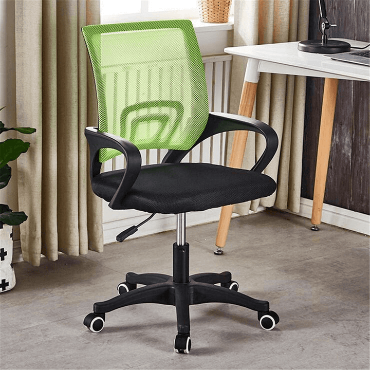 Office Mesh Chair Ergonomic Swivel Mid-Back Computer Desk Seat Nylon Base Adjustable Lifting Chair Home Office Furniture - MRSLM