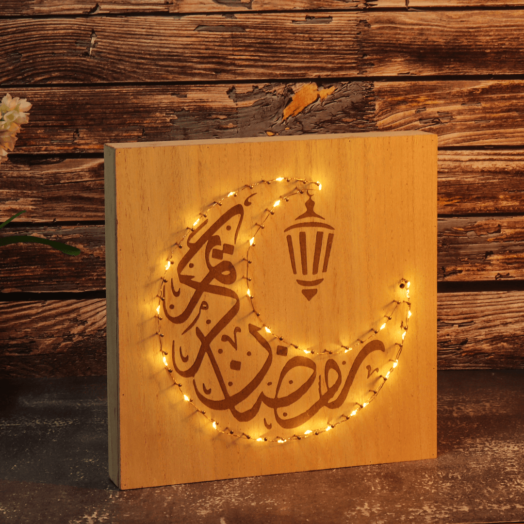 Islamic Ramadan Light Square Delicate LED Wall Hanging Pendant Decor - MRSLM