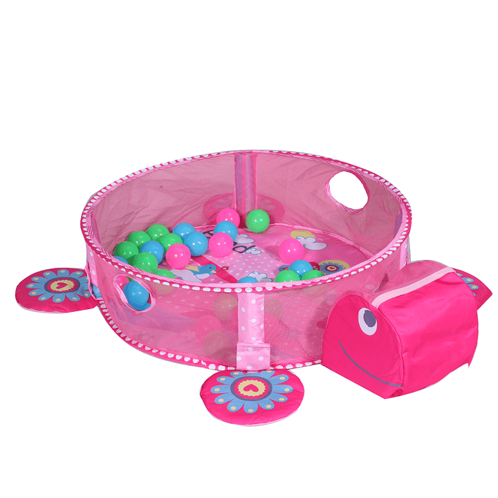 3-In-1 Children Play Mat Multifunctional Infant Activity Pad Playhouse Kids Gift with 30 Pcs Ocean Balls - MRSLM