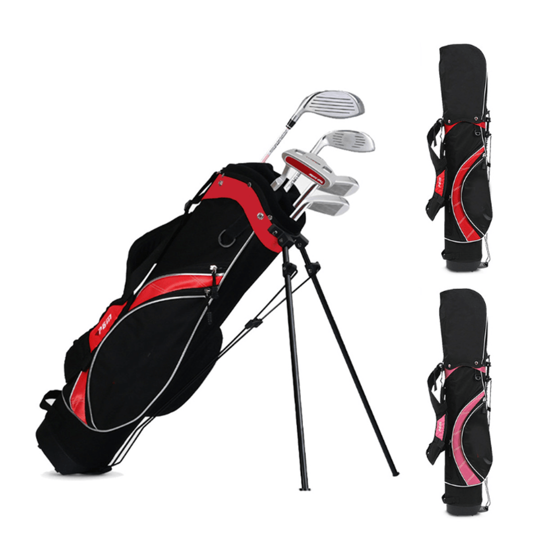 Children'S Golf Bag Golf Support Ultra Light Stand Portable Large Capacity Double Shoulder Strap for Boy Girl 3-12 Years Old - MRSLM