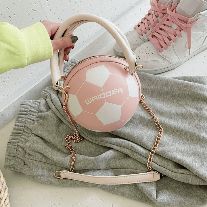 Women Fashion Basketball Football Chains Casual Handbag Crossbody Bag - MRSLM