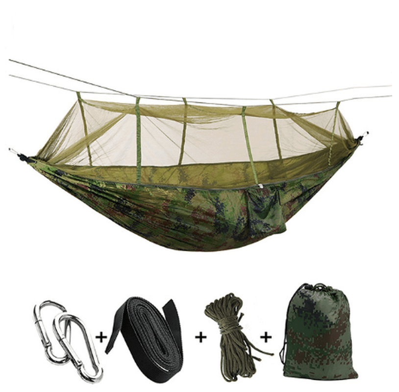 Ultralight Parachute Hammock Hunting Mosquito Net Double Person Sleeping Bed Garden Outdoor Camping Portable Hammock - MRSLM