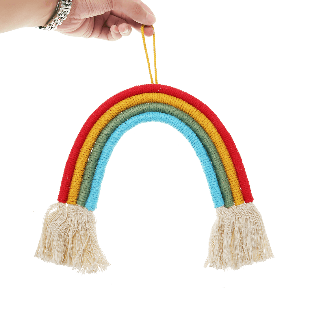 Nordic Style Curtain Tassel Rainbow Wall Hanging Ornament Cotton Tapestry Decorations - MRSLM